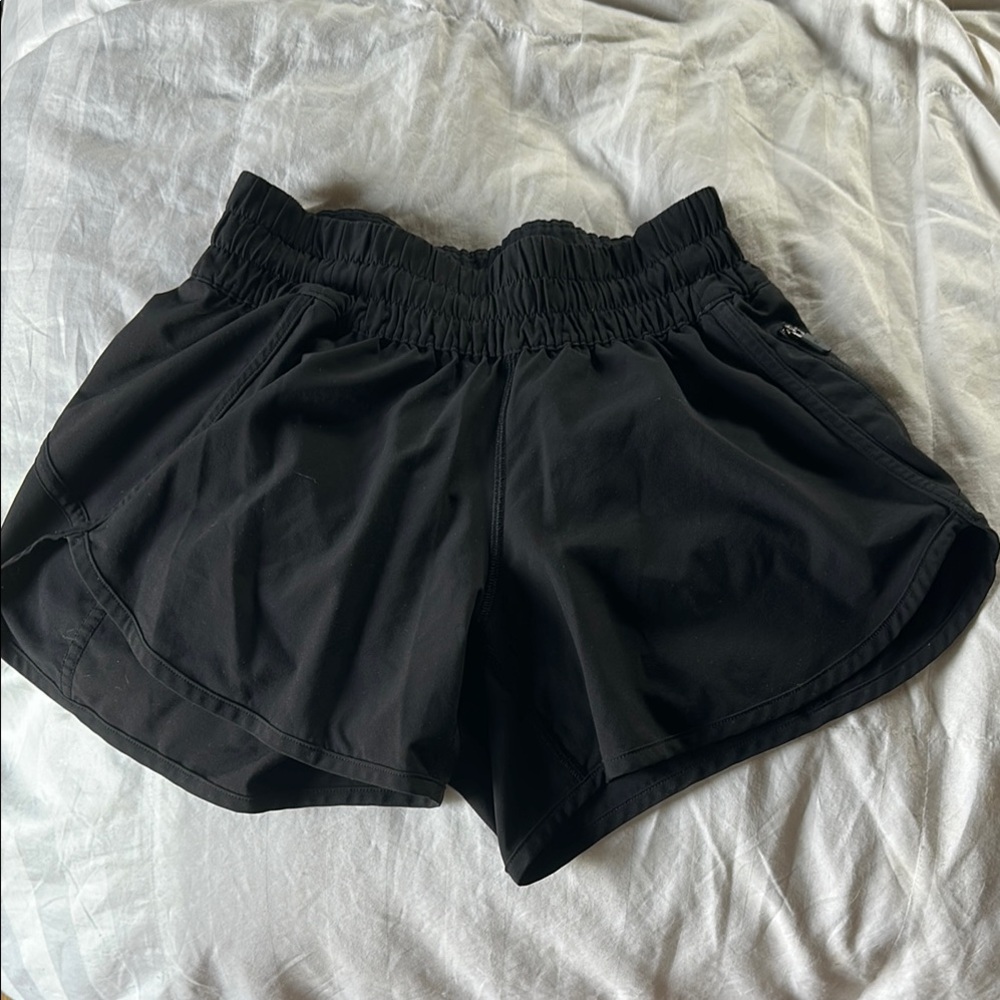 Lululemon Athletica Black Athletic Shorts Lightweight Elastic Waist